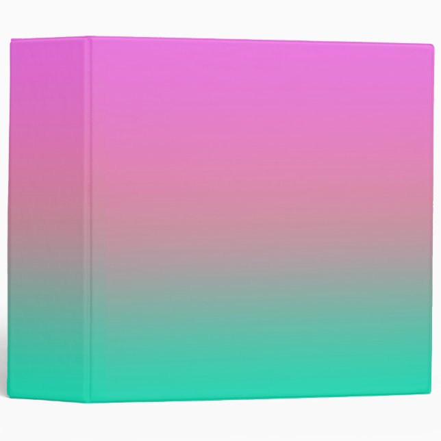 Smooth gradient summer colours fashion simple colo binder (Front/Spine)