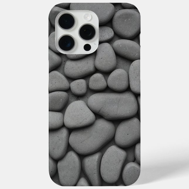Smooth Gray Pebble Stones Seamless Natural Pattern Case-Mate iPhone Case (Back)