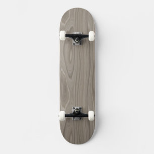 Smooth Grey Wood Skateboard