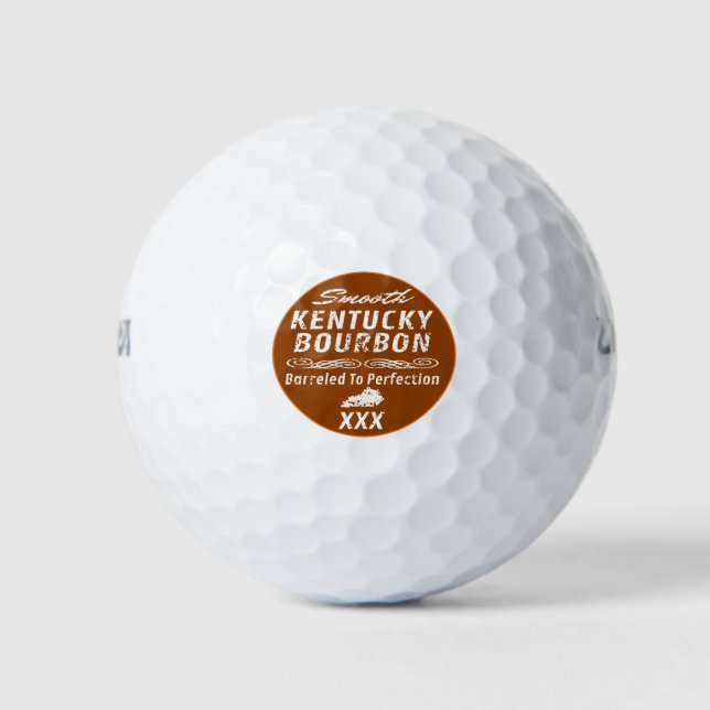 Smooth Kentucky Bourbon Golf Balls (Front)