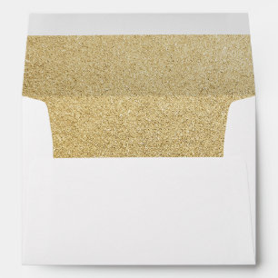 Smooth Matte Golden Foil Return Address Envelope