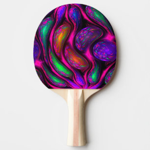 Smooth Move, Colourful Jewelled Metallic Rainbow Ping Pong Paddle