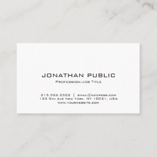 Smooth Plain Elegant Minimalist Classic Design Business Card