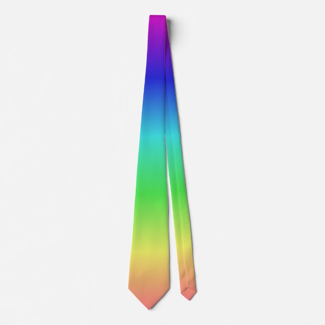 Smooth Rainbow Background Gradient Tie (Front)