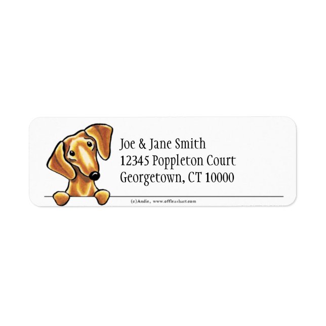 Smooth Red Dachshund Clean & Simple (Front)