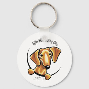 Smooth Red Dachshund Its All About Me Keychain