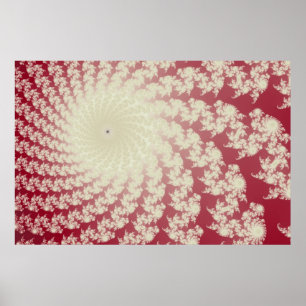 Smooth Red Whirlpool Poster
