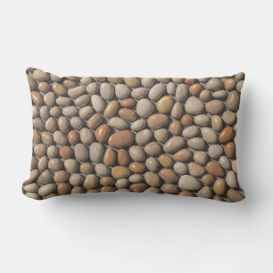 Smooth Riverbed Pebbles Lumbar Pillow