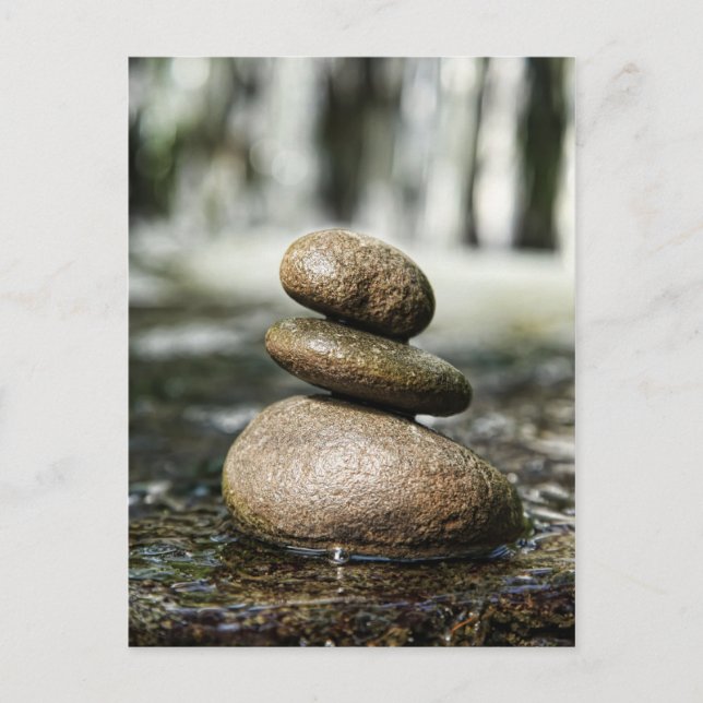 Smooth Rocks with Waterfall Postcard (Front)