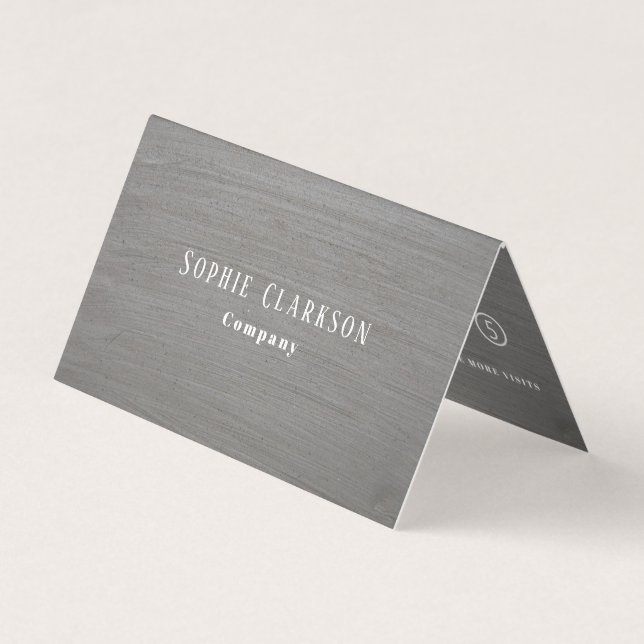 Smooth Rustic Clay Effect Double Loyalty Business Card (Front)
