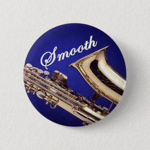 Smooth Saxophone 2 Inch Round Button