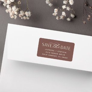 Smooth Script Save the Date Label