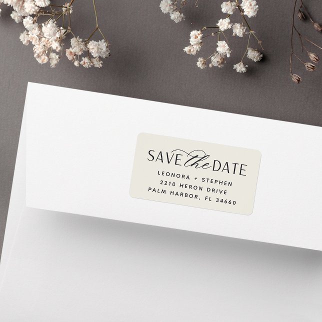 Smooth Script | Save the Date Return Address Label (Creator Uploaded)