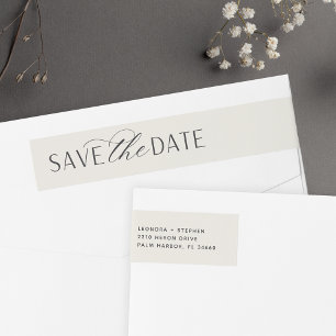 Smooth Script   Save the Date Wrap Around Label