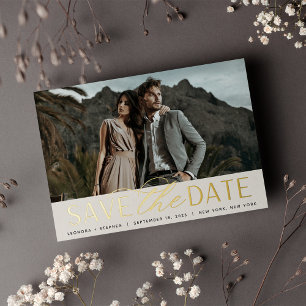 Smooth Script Single Photo Save the Date