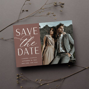 Smooth Script   Single Photo Wedding Save The Date