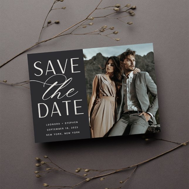 Smooth Script | Single Photo Wedding Save The Date (Creator Uploaded)