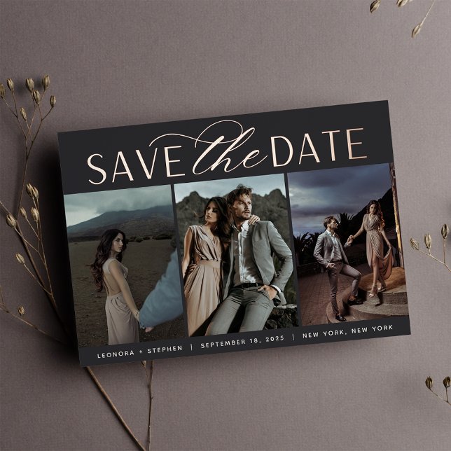 Smooth Script | Three Photo Save the Date (Creator Uploaded)
