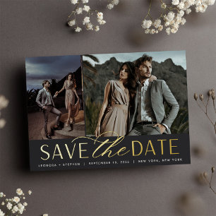 Smooth Script   Two Photo Save the Date