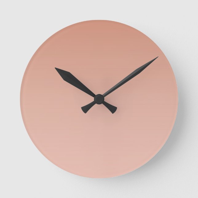 Smooth Skin Gradient Round Clock (Front)