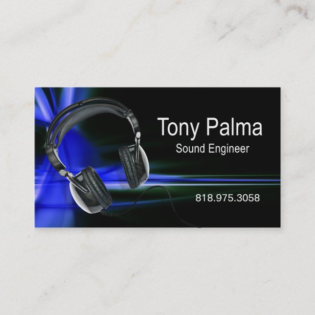 Smooth Sound Engineer - Music Business Card (Front)