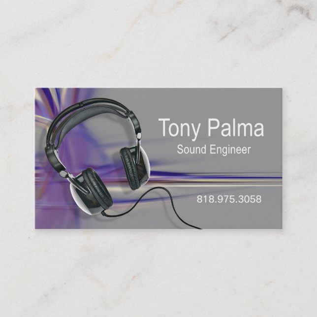 Smooth Sound Engineer - Music Business Card (Front)