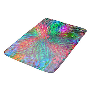 Smooth spiral in overlapping showy coloured spots bath mat