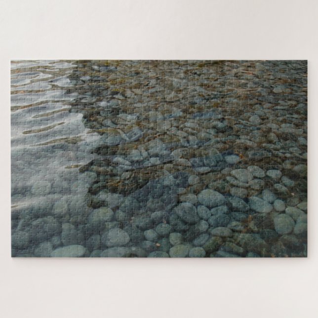 Smooth Stones in Rippled Water Series, Photo 7 Jigsaw Puzzle (Horizontal)