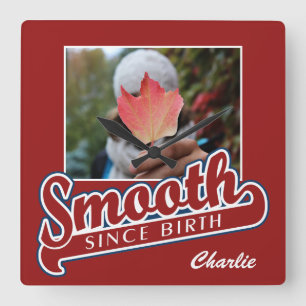 SMOOTH with YOUR PHOTO and NAME custom wall clock