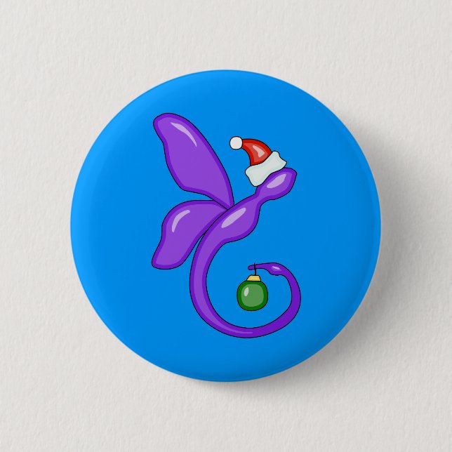 Smooth Xmas Dragonfly 2 Inch Round Button (Front)
