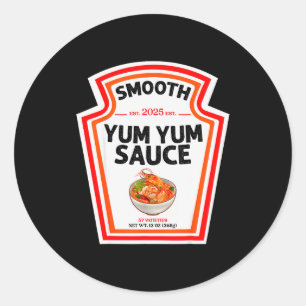Smooth Yum Yum Sauce Condiment Costume Matching  Classic Round Sticker