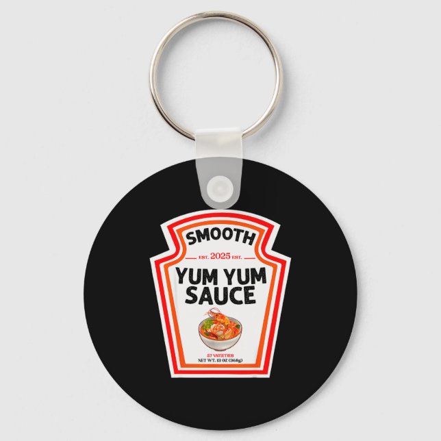 Smooth Yum Yum Sauce Condiment Costume Matching  Keychain (Front)