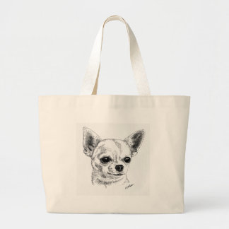 Smoothcoat chihuahua - 1 large tote bag