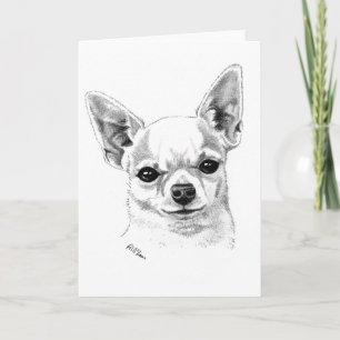 Smoothcoat chihuahua card