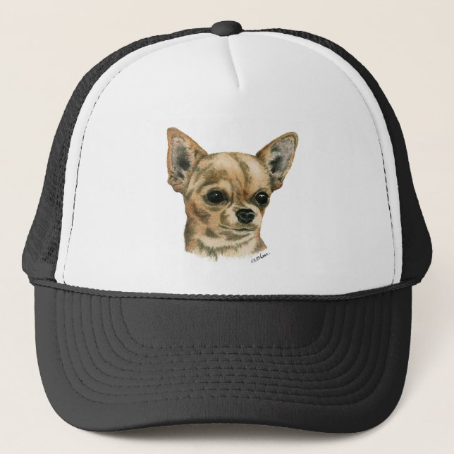 Smoothcoat chihuahua trucker hat (Front)