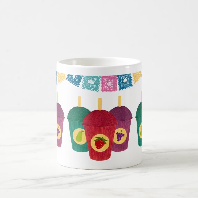 Smoothie Bliss: Avocado, Strawberry & Grapes Coffee Mug (Center)