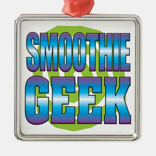 Smoothie Geek v3 Metal Ornament (Front)
