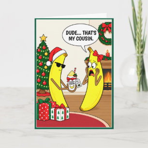 Smoothie Joke Funny Banana Christmas Card