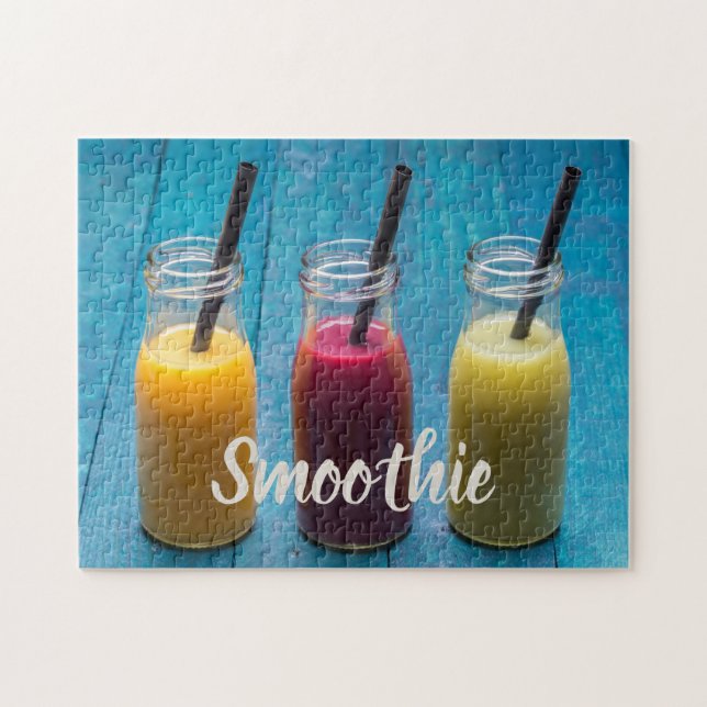 Smoothie juice drink mango orange kiwi gift luggag jigsaw puzzle (Horizontal)