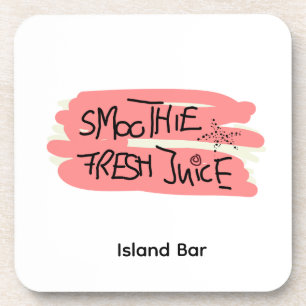 Smoothie juice friendly bar sign t-shirt coaster