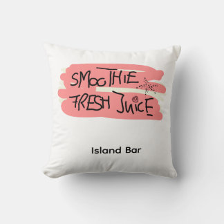 Smoothie juice sympathisches Bar Schild T-Shirt Throw Pillow