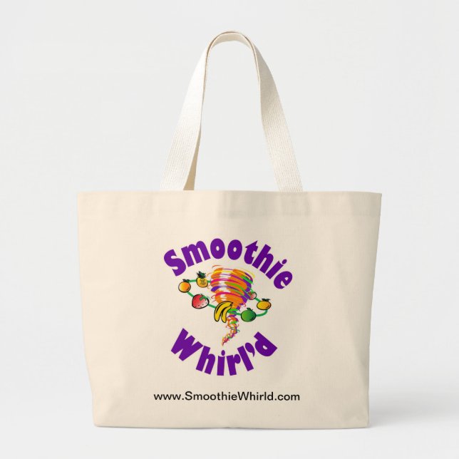Smoothie Whirl'd Large Tote Bag (Front)