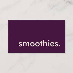 smoothies. carte perforée de fidélité