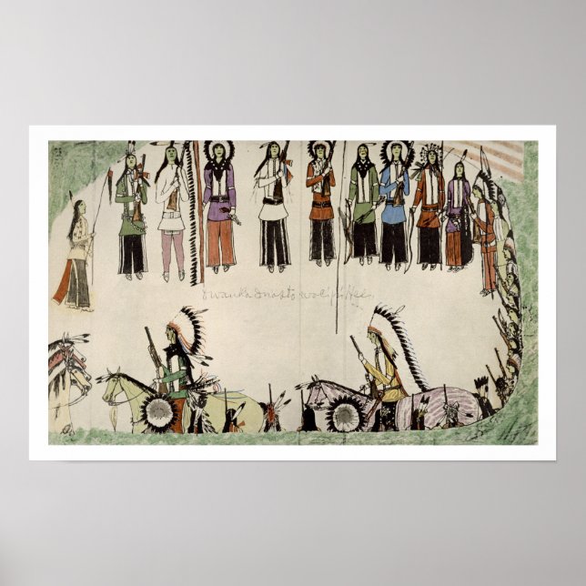 'Smoothing the Place Dance' (ink on paper) Poster (Front)