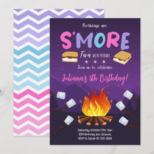 S'more Bonfire Smore Amusant Invitation Anniversai
