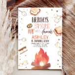 S'more Bonfire Smore Fun Friends Camping Birthday Invitation<br><div class="desc">♥ A perfect way to invite your guests to your little one's birthday party!</div>