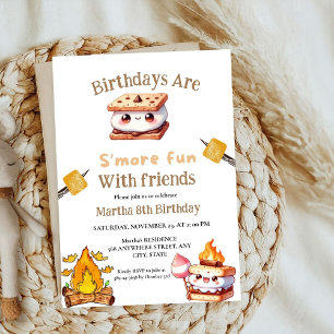 S'more Bonfire Smore Fun with friends Birthday  Invitation