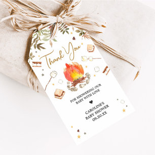 S'more Campfire Baby Shower Favour Tags