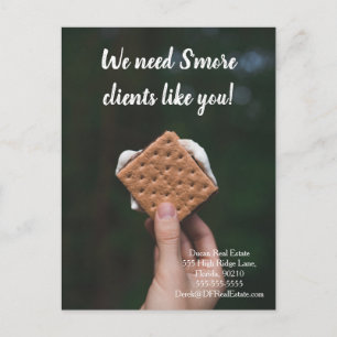 s'more clients referral real estate marketing sell postcard