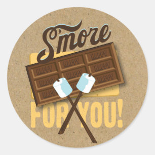 S'more for You Camp Fire Favour labels Bonfire